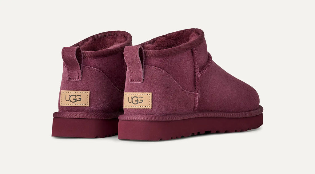 UGG Classic Ultra MINI Burnt Magenta: أحمر بوت قصير للنساء
