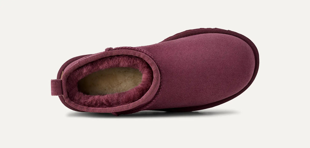 UGG Classic Ultra MINI Burnt Magenta: أحمر بوت قصير للنساء