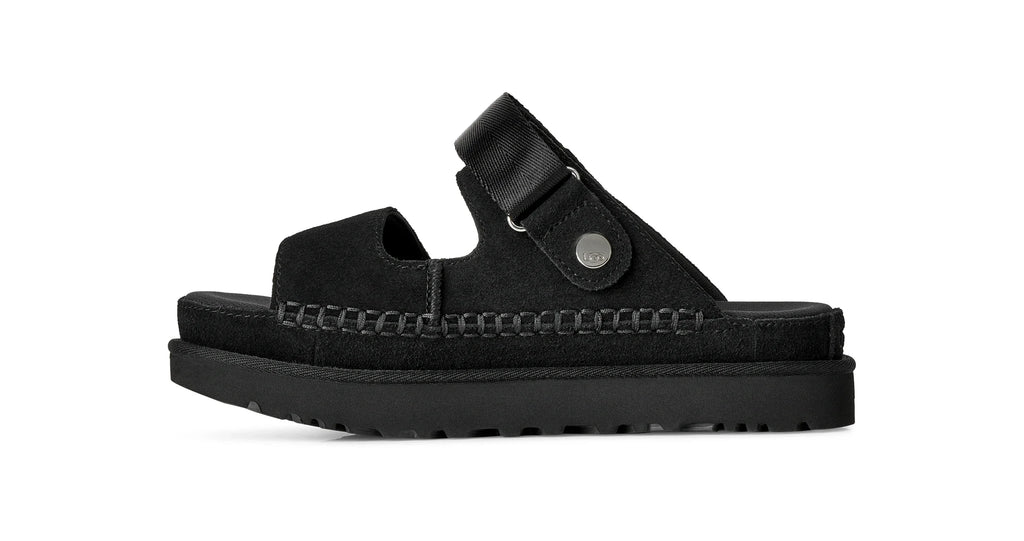 UGG W Goldenstar Glide Black: noir sandales pour femme