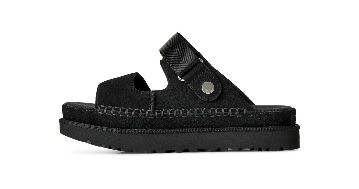 UGG W Goldenstar Glide Black: noir sandales pour femme
