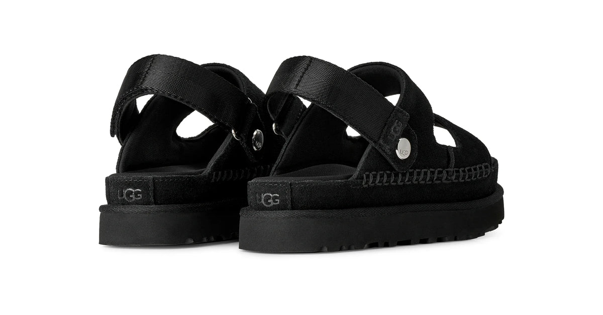 UGG W Goldenstar Glide Black: noir sandales pour femme