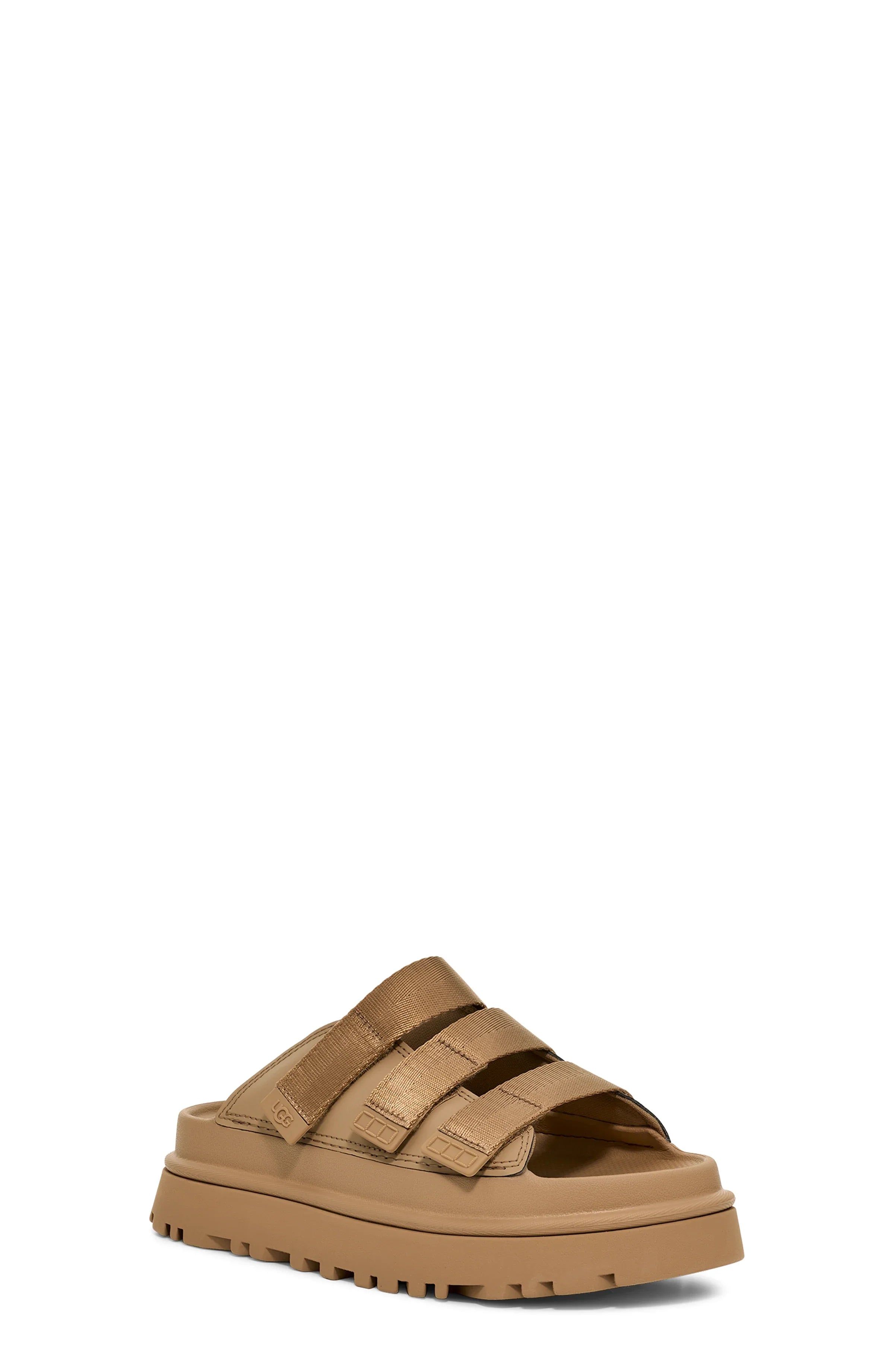 UGG W Goldenglow Slide DARK SAND: brun sandaler til kvinder