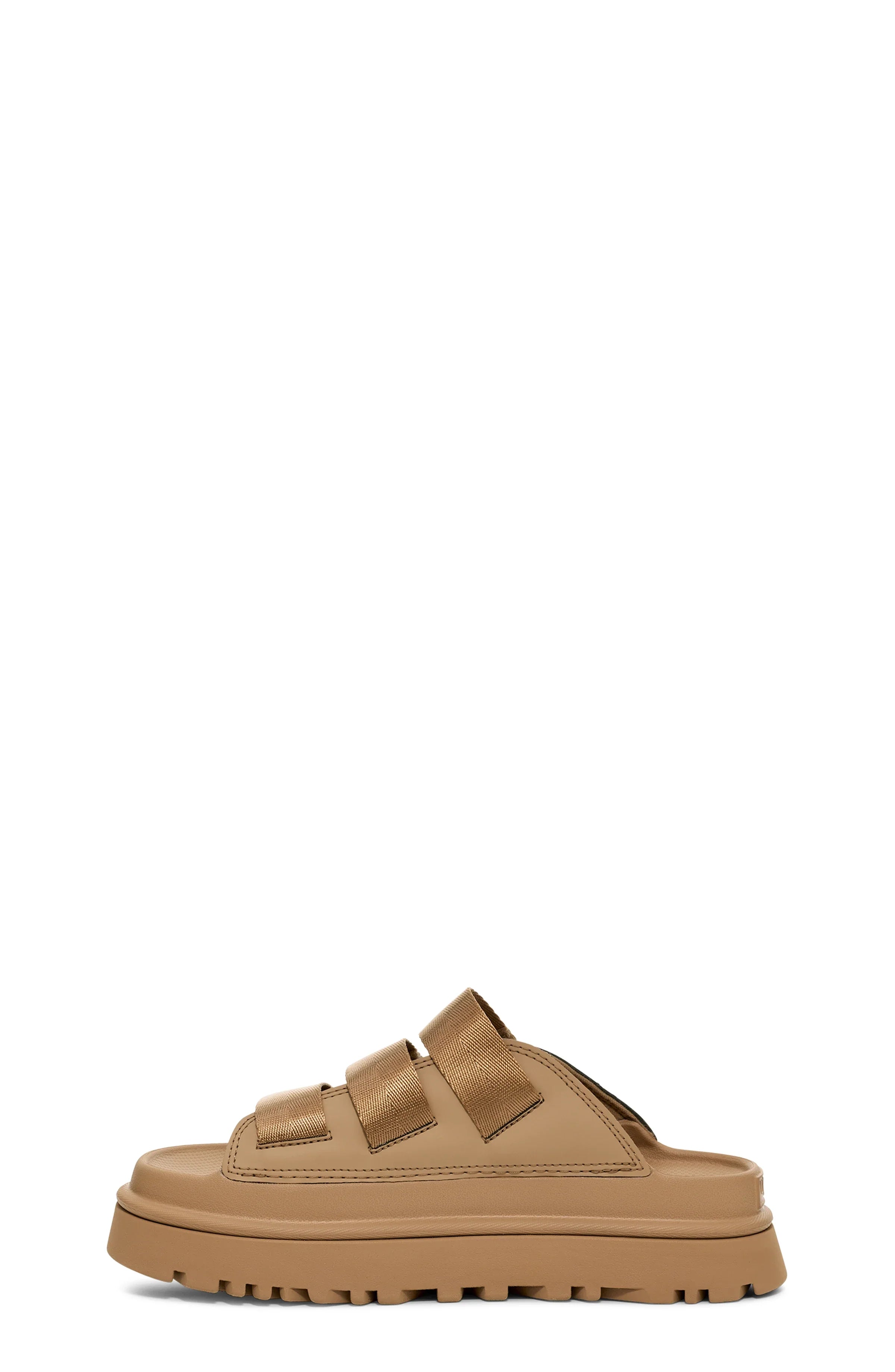 UGG W Goldenglow Slide DARK SAND: brun sandaler til kvinder