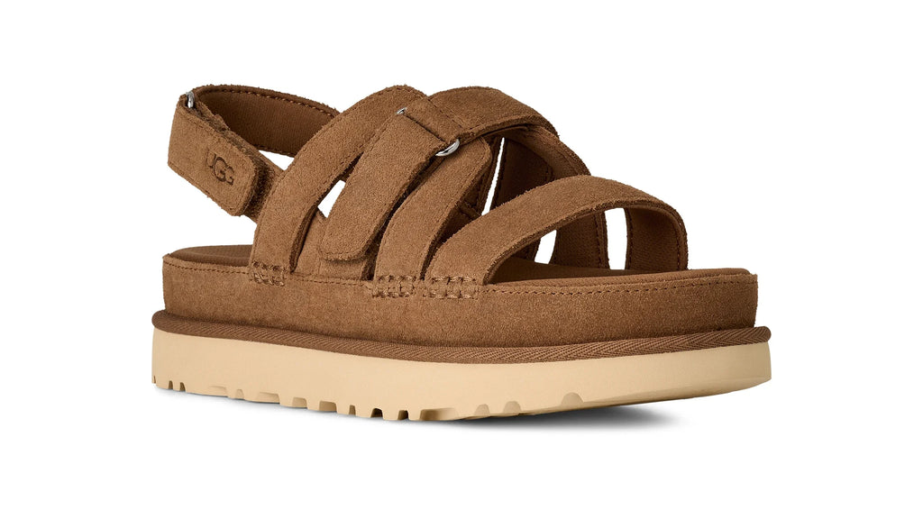 UGG W Goldenstar Gleam Chestnut: بني صنادل للنساء