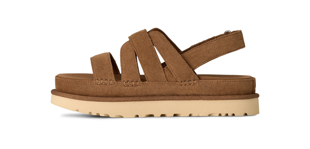 UGG W Goldenstar Gleam Chestnut: بني صنادل للنساء