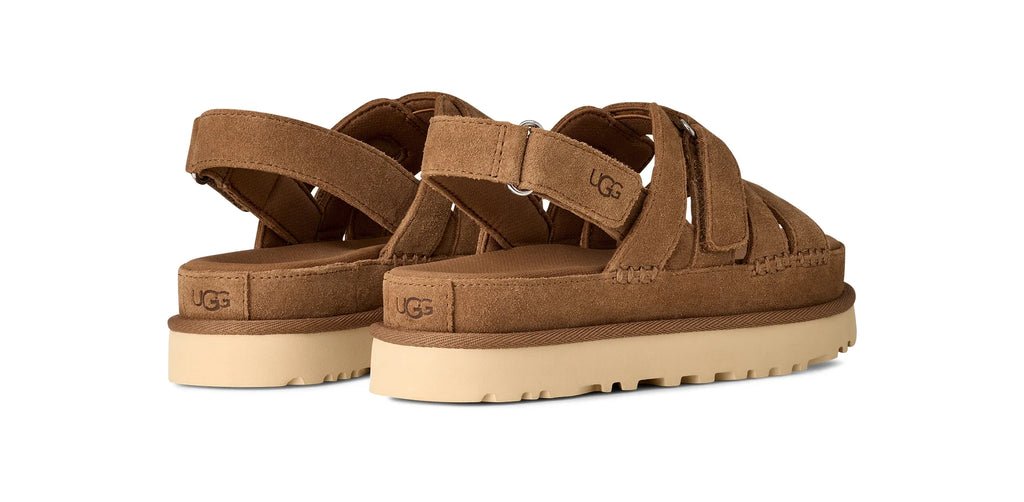UGG W Goldenstar Gleam Chestnut: بني صنادل للنساء