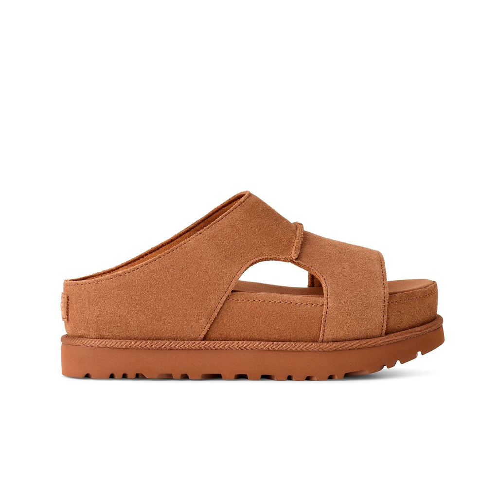 UGG W Goldenstar HI Cutout Slide Chestnut: brun sandaler til kvinder