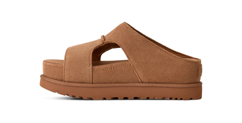 UGG W Goldenstar HI Cutout Slide Chestnut: brun sandaler til kvinder