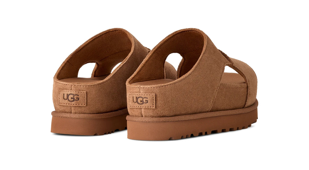 UGG W Goldenstar HI Cutout Slide Chestnut: brun sandaler til kvinder
