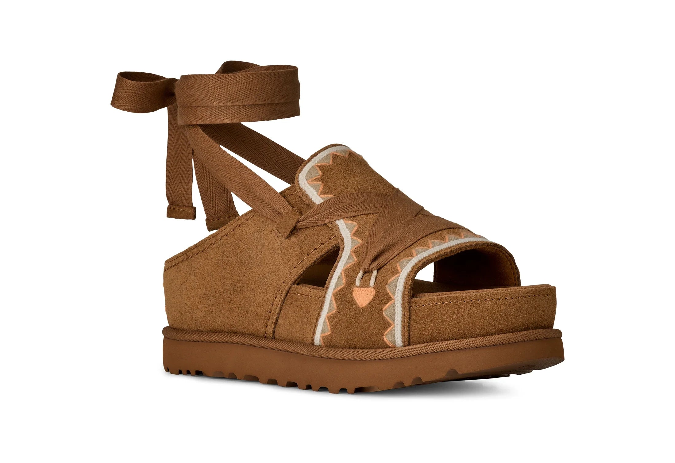 UGG W Goldenstar HI Artistitch Chestnut Multi: bruin sandalen voor dames
