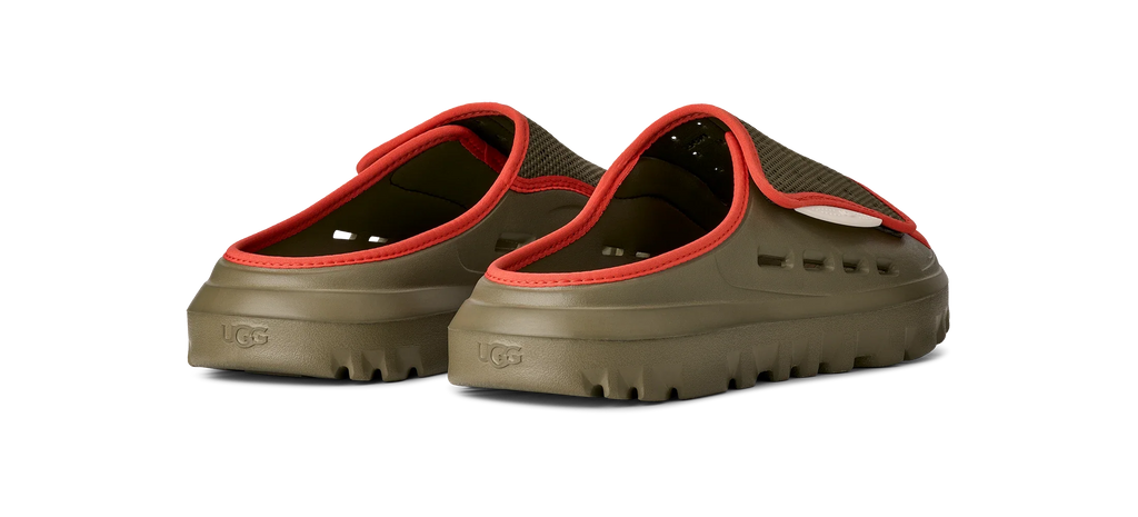 UGG M Peakmod Slide Burnt Olive / RED Pepper: vert sandales pour homme