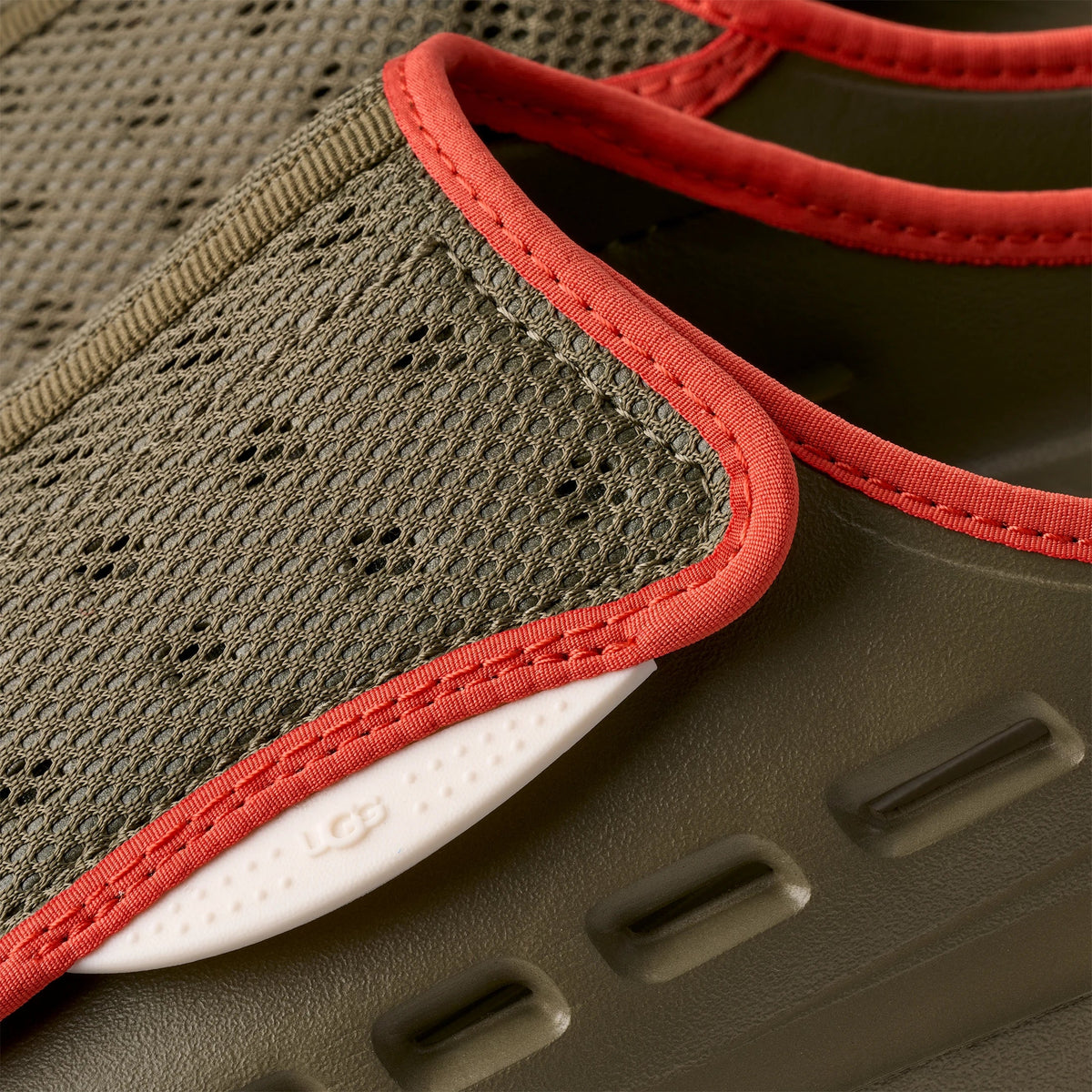 UGG M Peakmod Slide Burnt Olive / RED Pepper: vert sandales pour homme