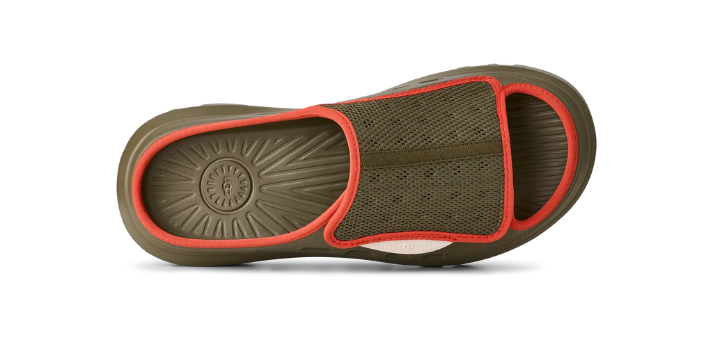 UGG M Peakmod Slide Burnt Olive / RED Pepper: vert sandales pour homme