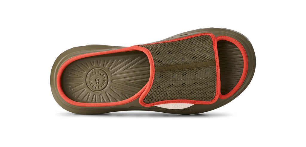 UGG M Peakmod Slide Burnt Olive / RED Pepper: vert sandales pour homme