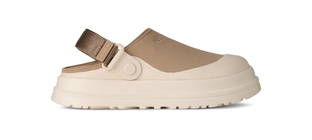 UGG W Goldenglow Canvas CLOG Mustard SEED: beige chaussures pour femme
