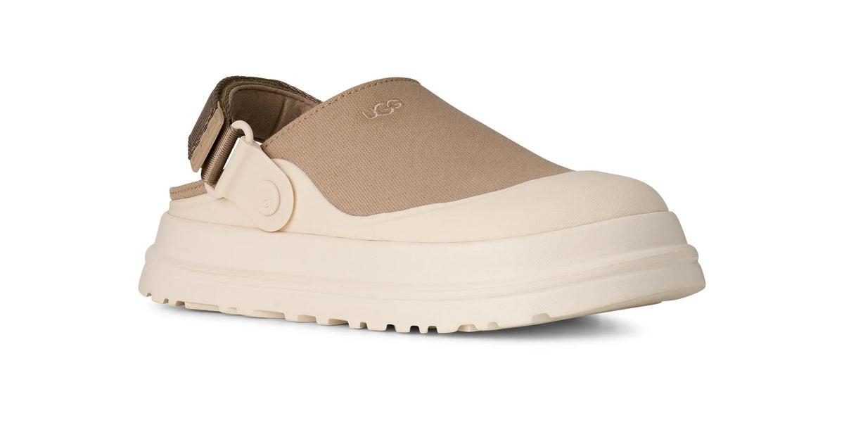 UGG W Goldenglow Canvas CLOG Mustard SEED: beige chaussures pour femme