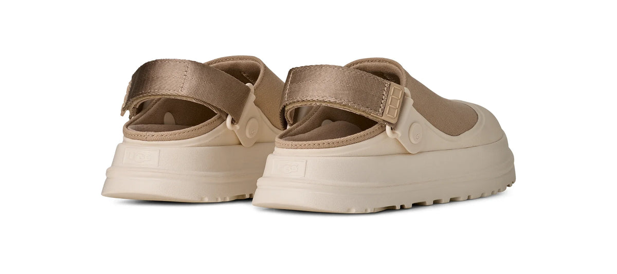 UGG W Goldenglow Canvas CLOG Mustard SEED: beige chaussures pour femme