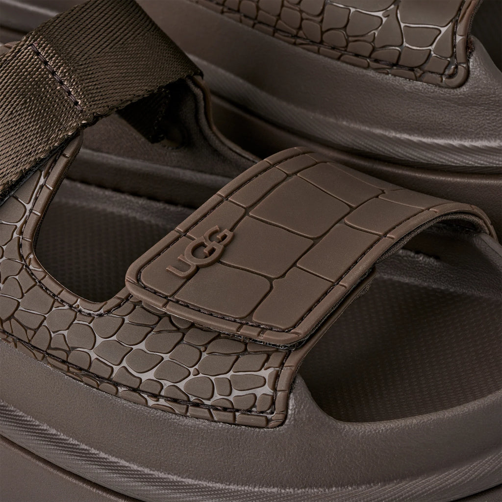 UGG W Goldenglow Embossed Dense Smoke: gris sandales pour femme