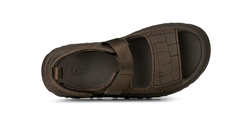 UGG W Goldenglow Embossed Dense Smoke: gris sandales pour femme