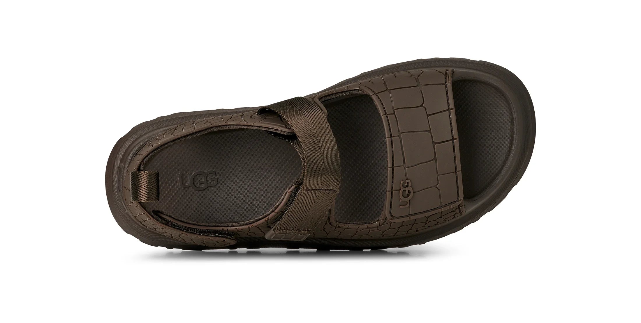UGG W Goldenglow Embossed Dense Smoke: gris sandales pour femme