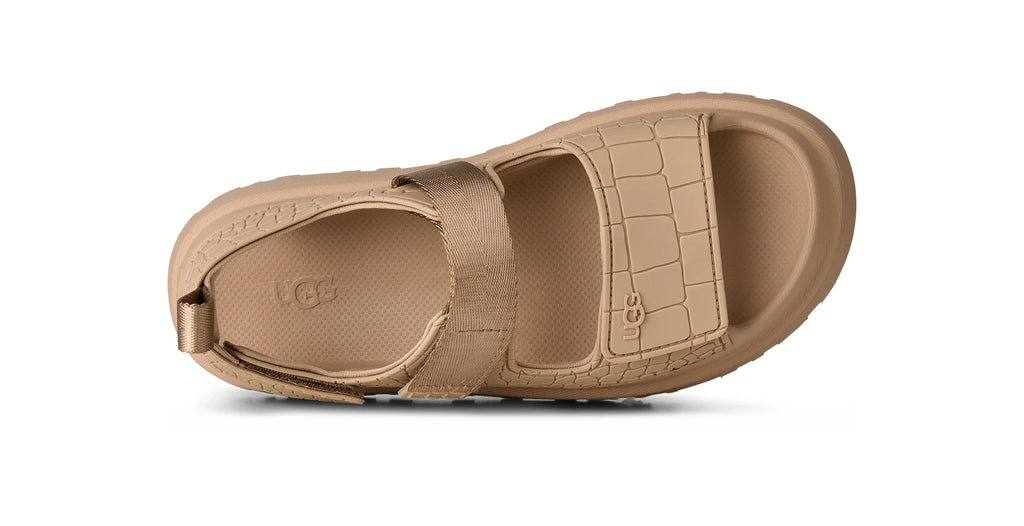 UGG W Goldenglow Embossed Mustard SEED: beige sandalen voor dames