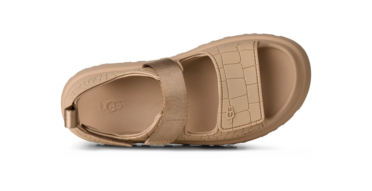 UGG W Goldenglow Embossed Mustard SEED: beige sandalen voor dames