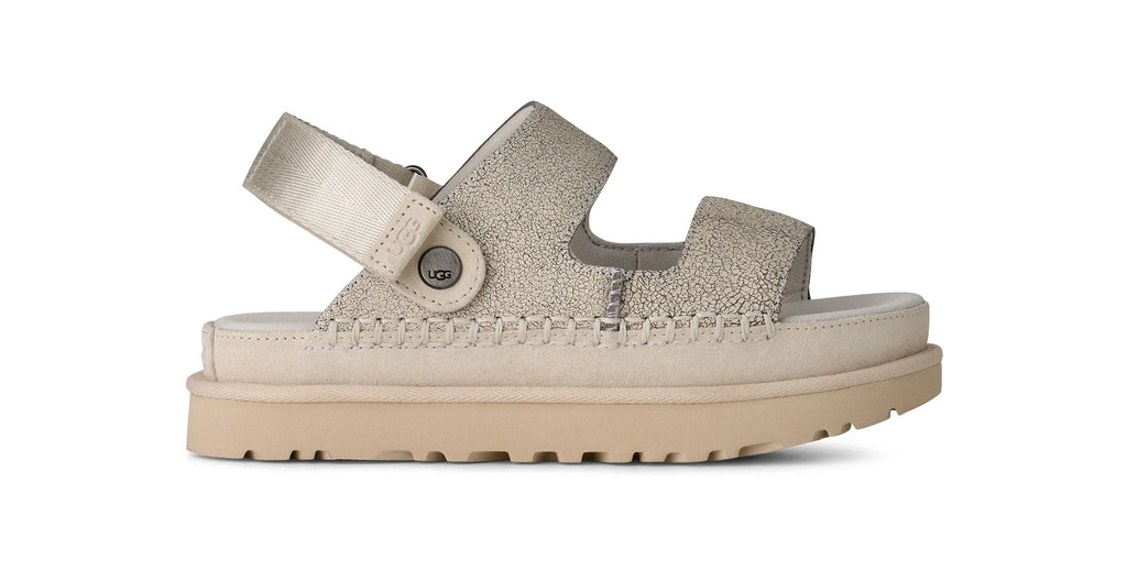 UGG W Goldenstar Crackle Glide Crackle White: blanc sandàlies per a dona