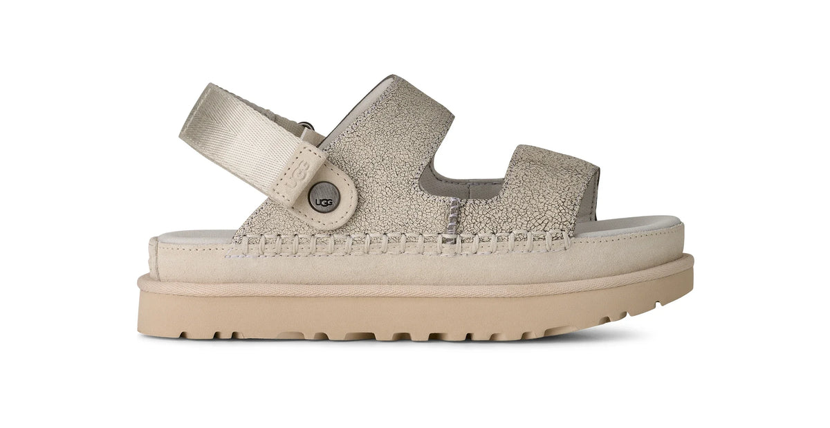 UGG W Goldenstar Crackle Glide Crackle White: blanc sandàlies per a dona