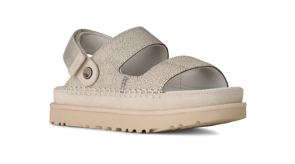 UGG W Goldenstar Crackle Glide Crackle White: blanc sandàlies per a dona