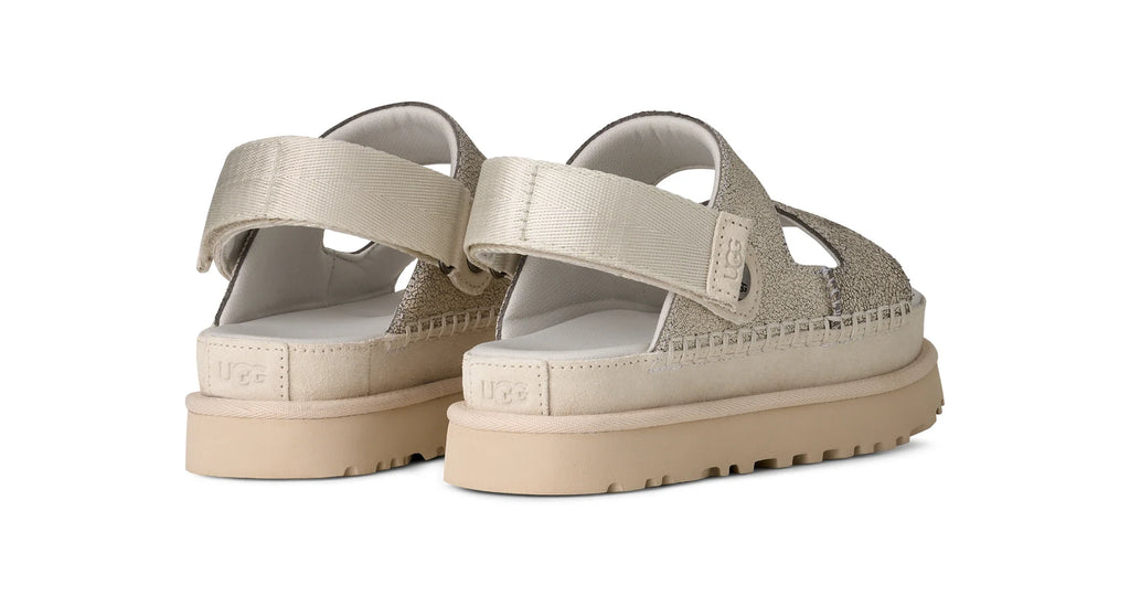 UGG W Goldenstar Crackle Glide Crackle White: blanc sandàlies per a dona