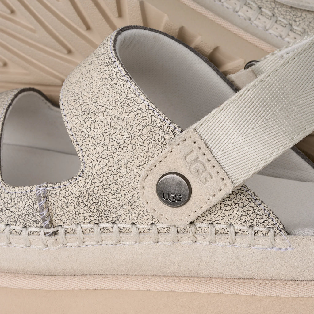 UGG W Goldenstar Crackle Glide Crackle White: blanc sandàlies per a dona