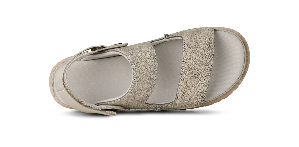 UGG W Goldenstar Crackle Glide Crackle White: blanc sandàlies per a dona