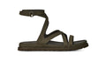 UGG W Goldengaze Embossed Ankle WRAP Dense Smoke: grå sandaler til kvinder