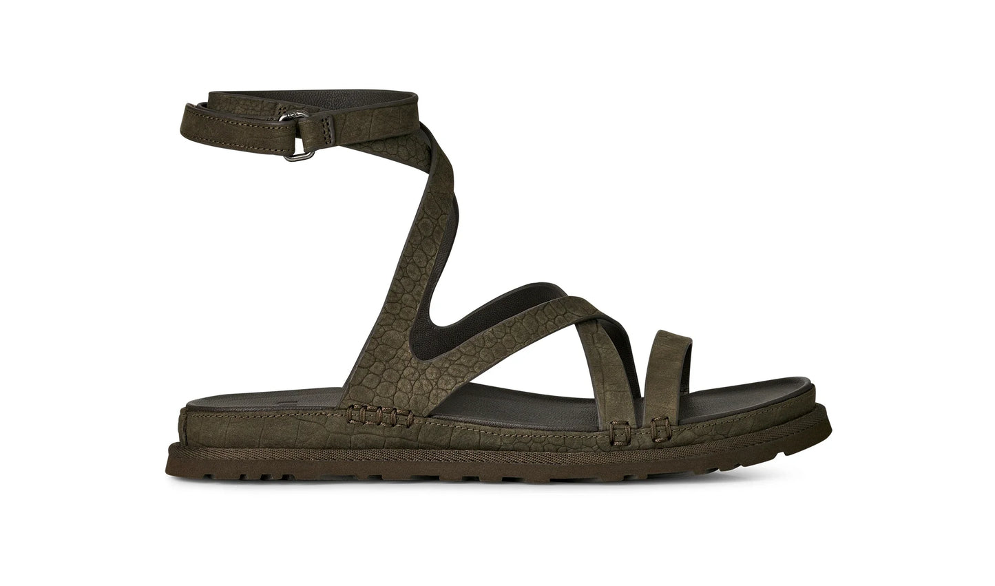 UGG | SANDALIAS | MUJER | W GOLDENGAZE EMBOSSED ANKLE WRAP DENSE SMOKE | GRIS