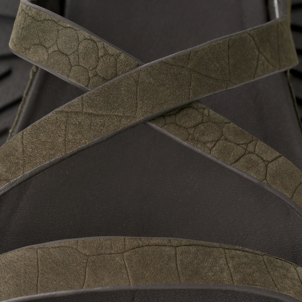UGG W Goldengaze Embossed Ankle WRAP Dense Smoke: grå sandaler til kvinder