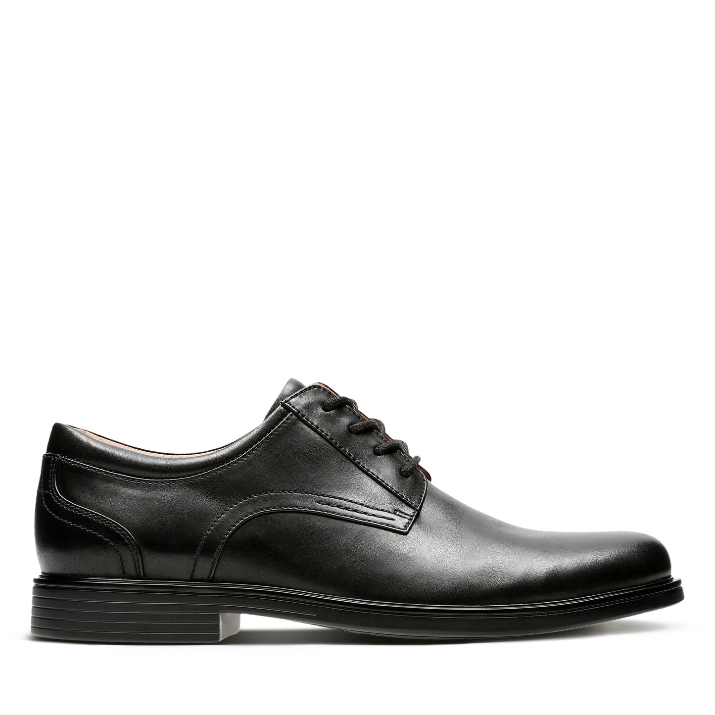 CLARKS | MEN'S DERBY SHOES | A BOARD EASE BLACK LEATHER | BLACK 