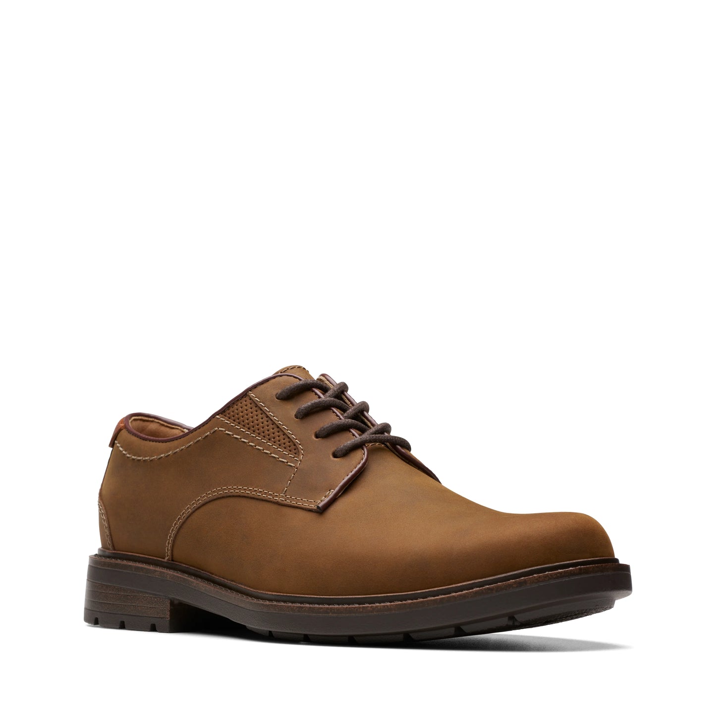 CLARKS | ZAPATOS DERBY HOMBRE | UN SHIRE LOW BEESWAX LEATHER | AMARILLO