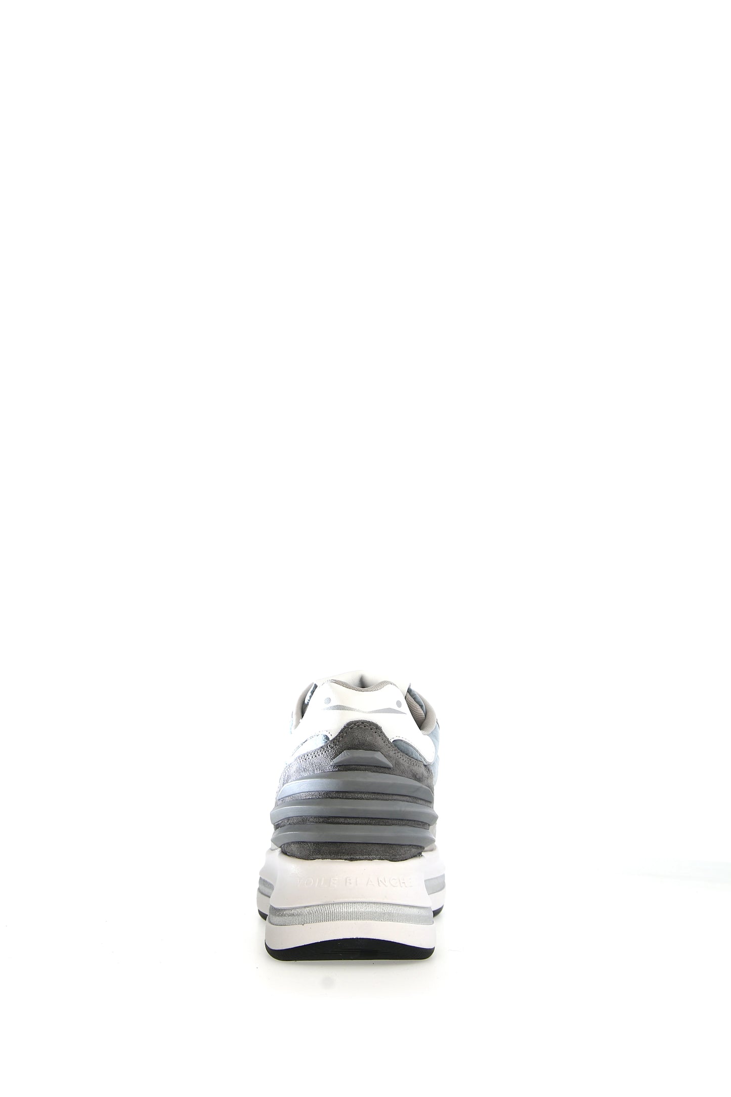 VOILE BLANCHE | SNEAKERS MUJER | MERRY POWER CRACKED METAL LEATHER/NYLON DEEP SILVER GREY | PLATEADO