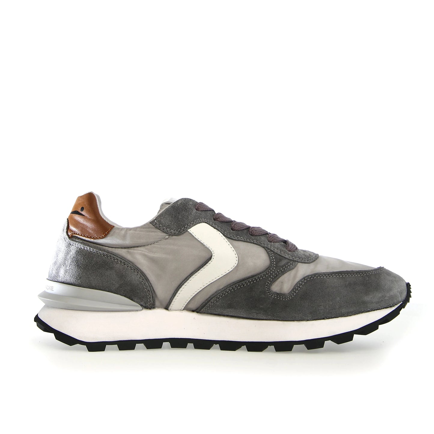 VOILE BLANCHE | MEN'S SNEAKERS | PARIS RACE MAN W SUEDE/NYLON LEAD COGNAC | GREY