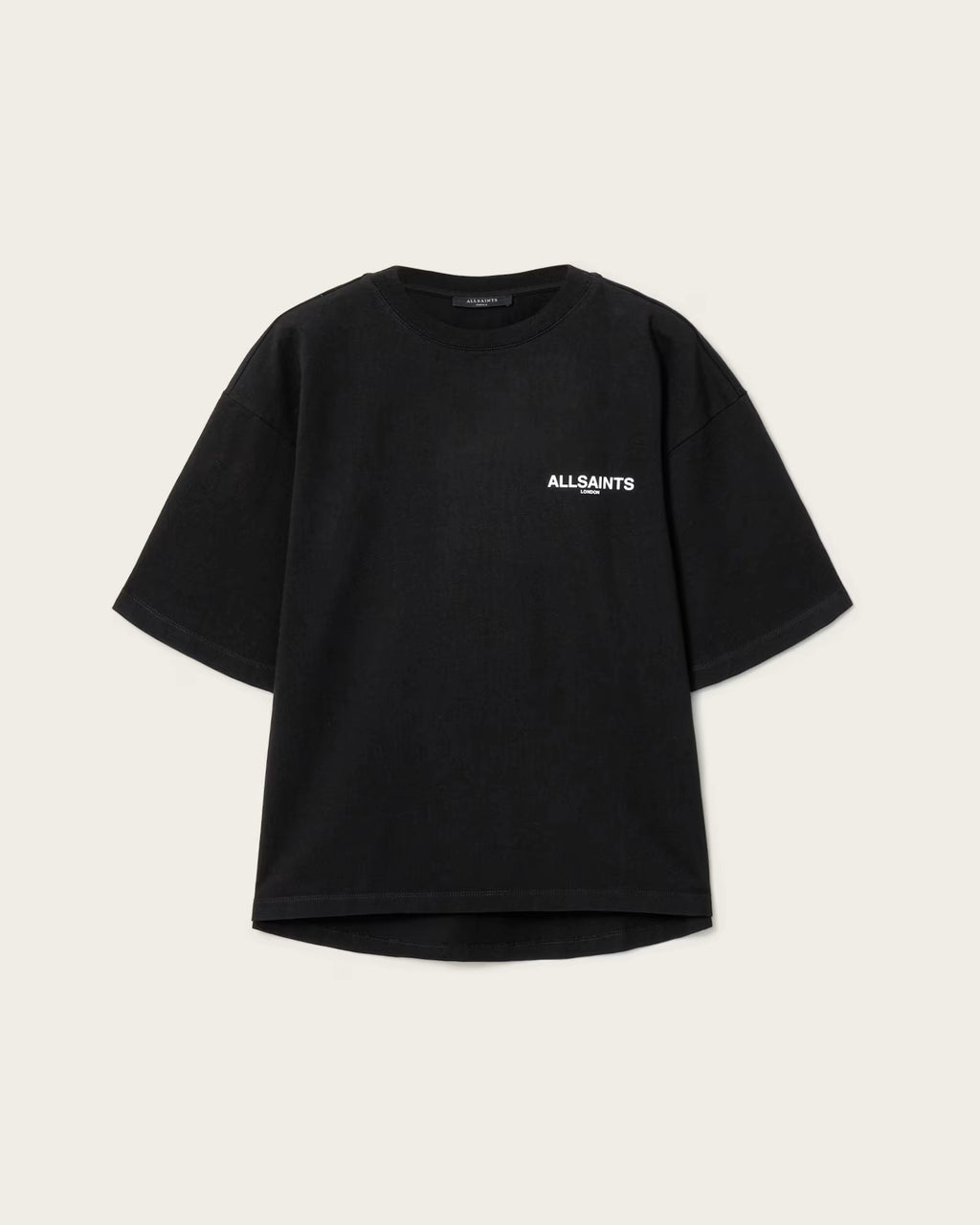 ALL SAINTS Halis Amelie TEE Black: أسود تيشيرت للنساء