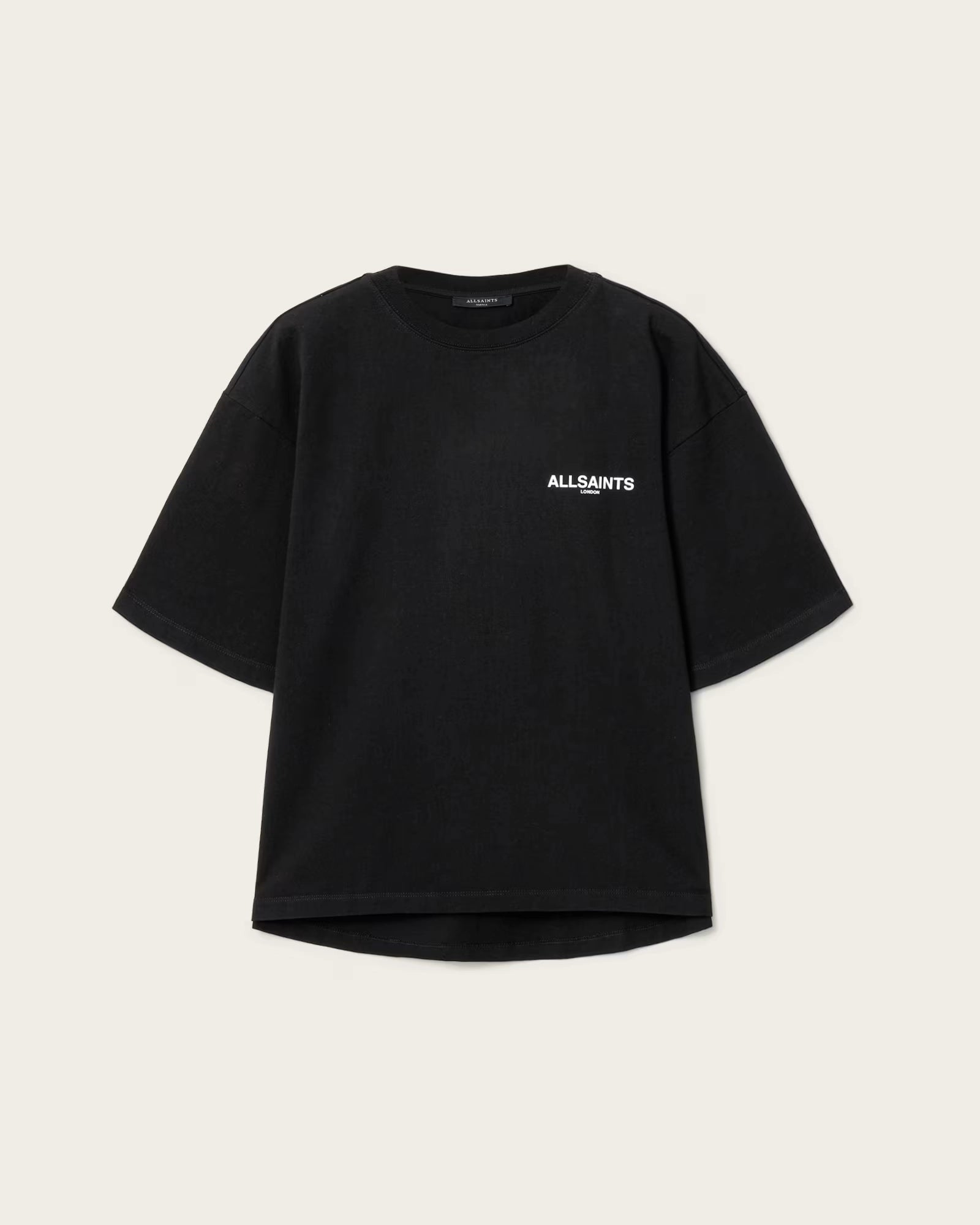 ALL SAINTS Halis Amelie TEE Black: أسود تيشيرت للنساء