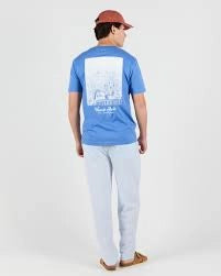 WEMOTO Marina TEE Bright BLUE: blau T-Shirt für Herren