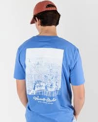 WEMOTO Marina TEE Bright BLUE: blau T-Shirt für Herren
