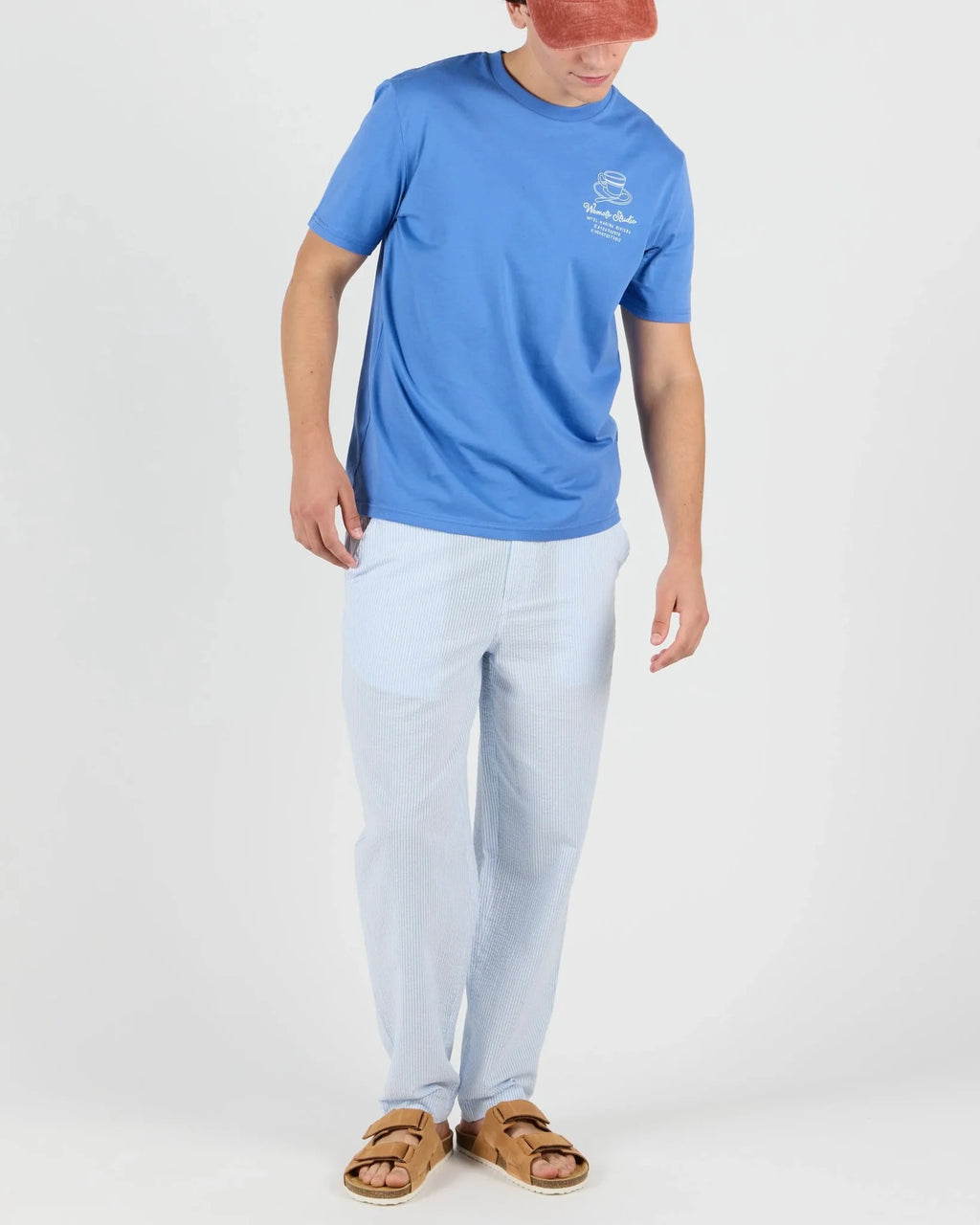WEMOTO Marina TEE Bright BLUE: blau T-Shirt für Herren