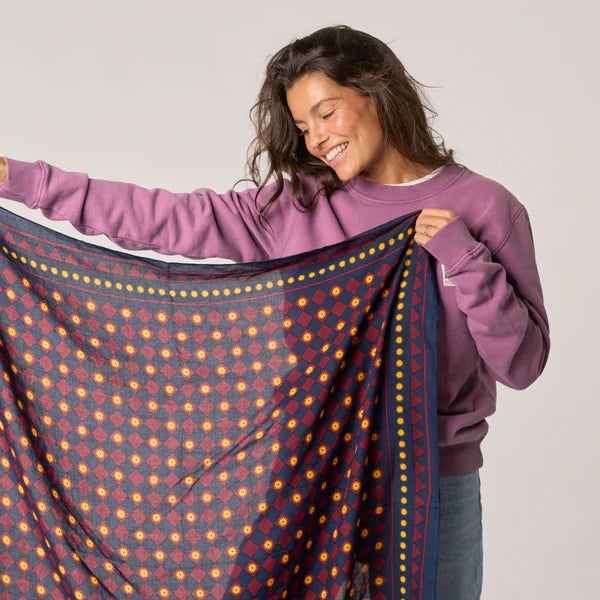 BILLYBELT | PAÑUELOS | MUJER | FOULARD ROMAINE - MARINE | AZUL