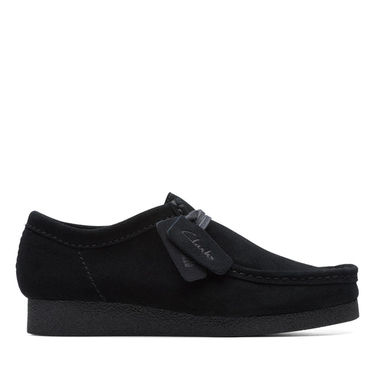 zapatos derby de la marca clarks modelo wallabeeevo black sde para hombre en color negro
