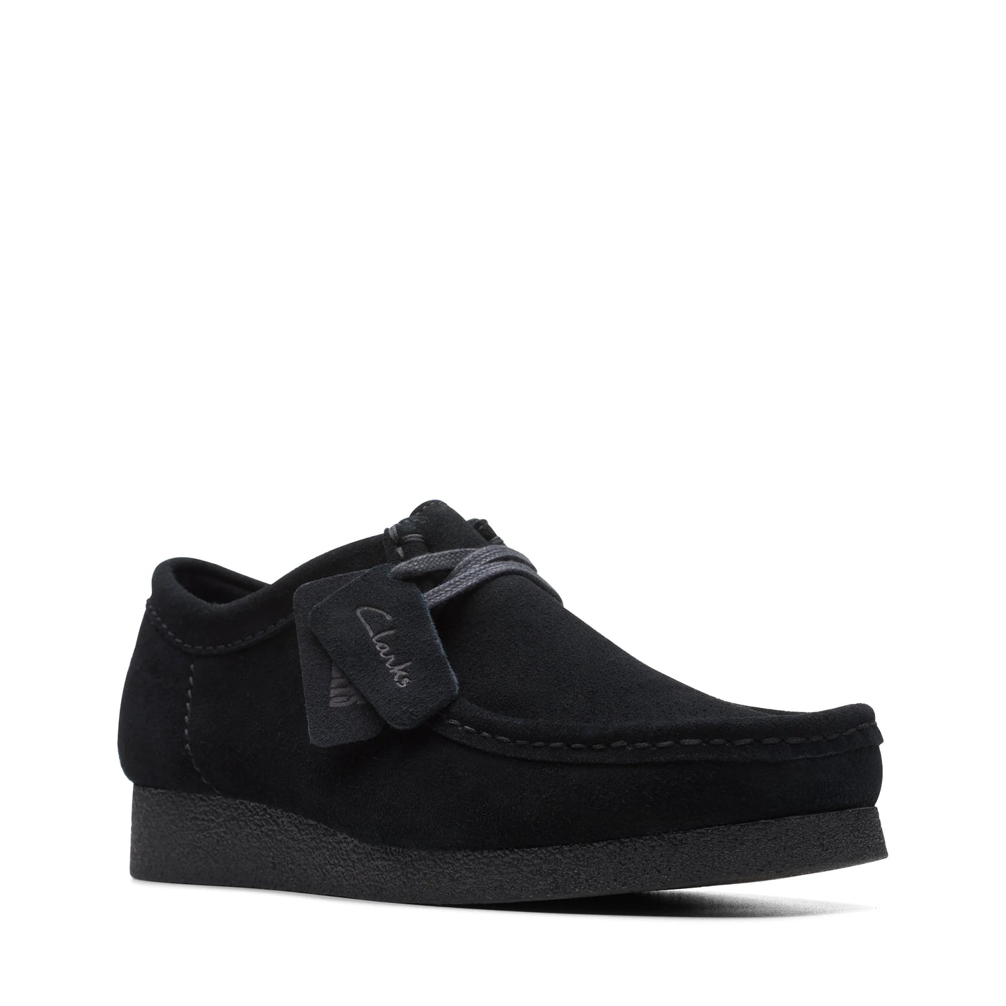 CLARKS | أحذية ديربي للرجال | WALLABEE EVO BLACK SUEDE | أسود