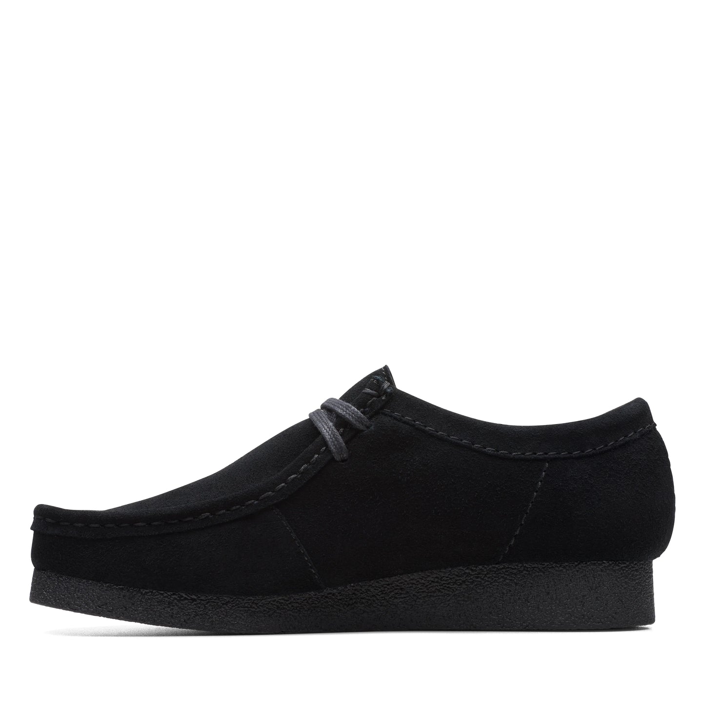 CLARKS | पुरुषों के डर्बी जूते | WALLABEE EVO BLACK SUEDE | काला