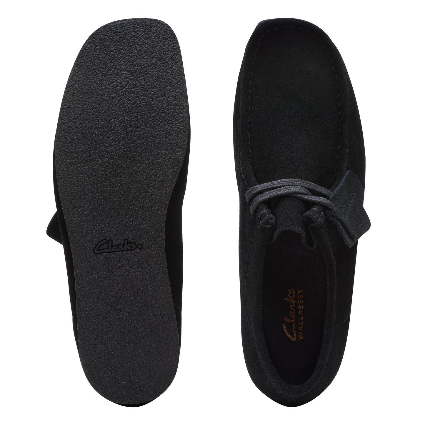 CLARKS | MÆNDS DERBY SKO | WALLABEE EVO BLACK SUEDE | SORT