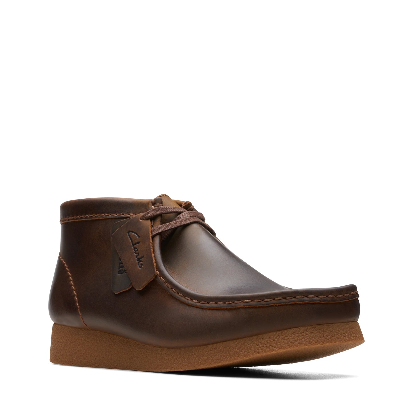 Clarks leather wallabees hot sale